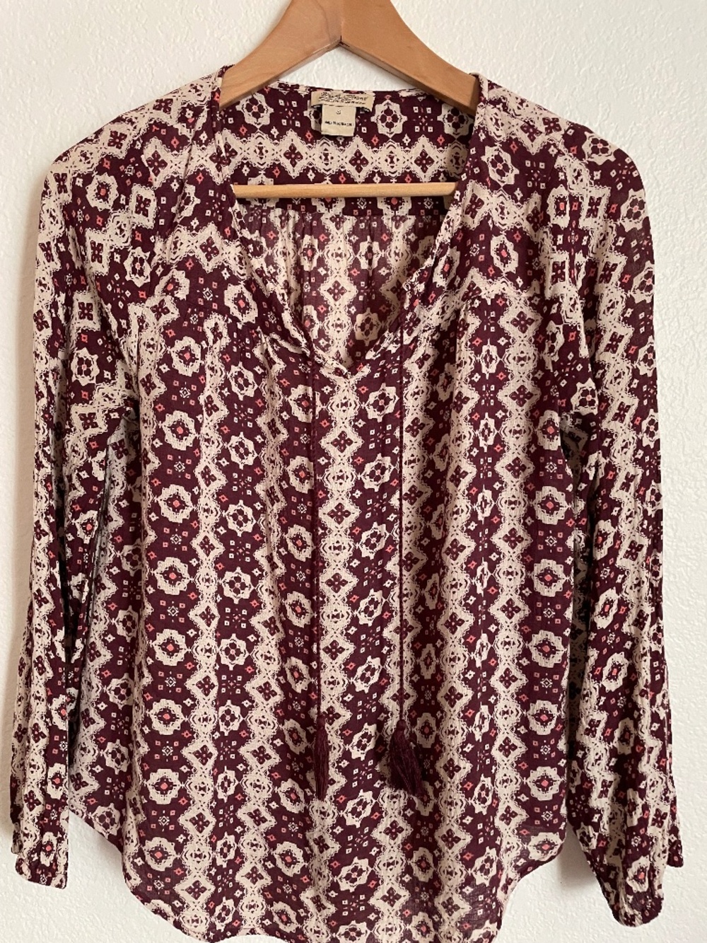 Lucky brand boho blouse size S